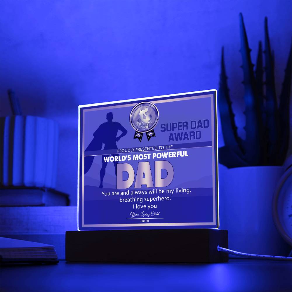 Super Dad Award - Acrylic Plaque