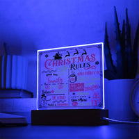 Load image into Gallery viewer, Christmas Rules - Acrylic Square Plaque
