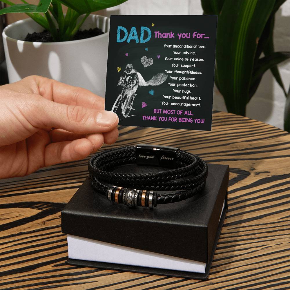 Dad Love Forever Bracelet - Thank You For