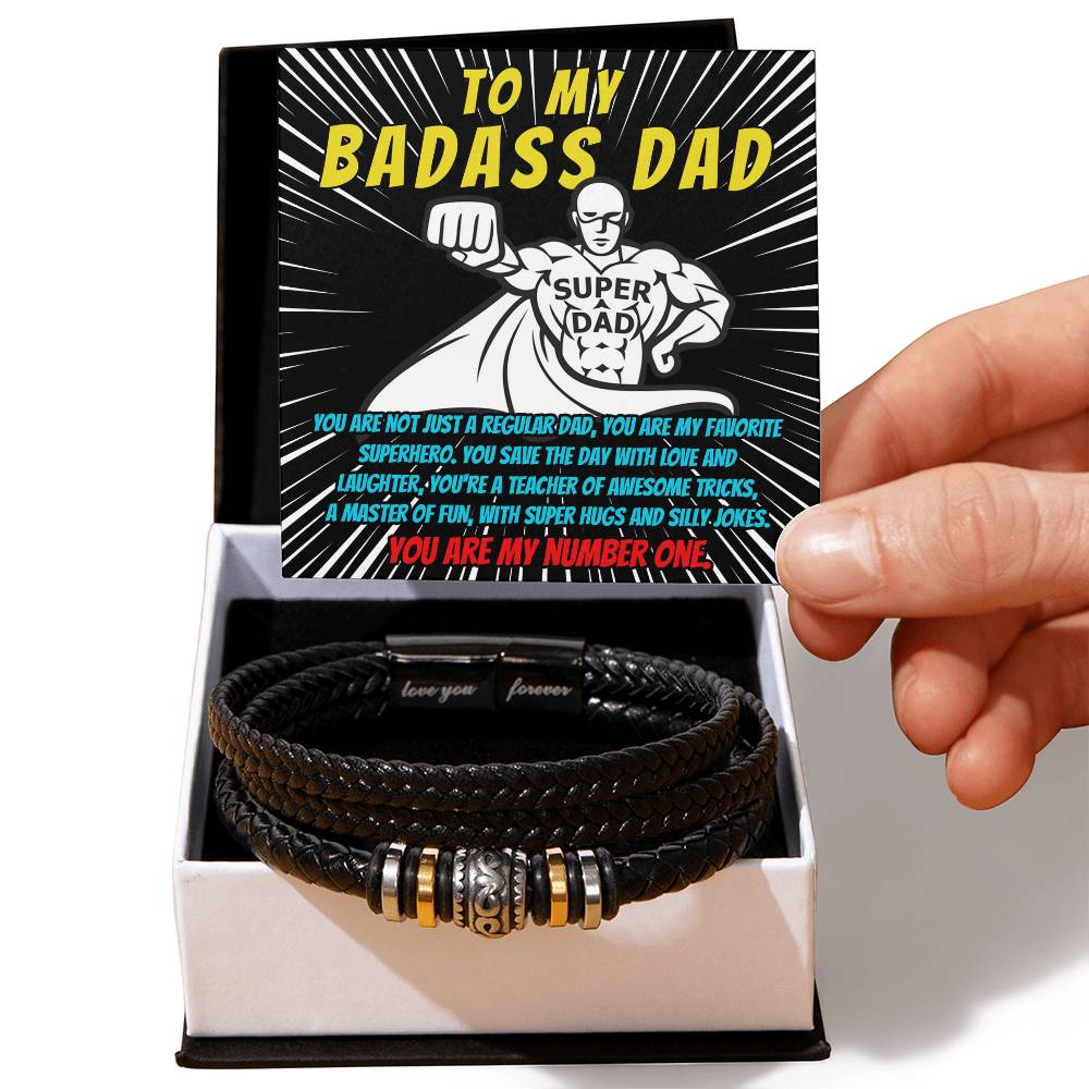 Dad Love You Forever Bracelet - Favorite Superhero