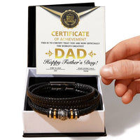 Load image into Gallery viewer, Dad Love You Forever Bracelet - Certificate of Achievement
