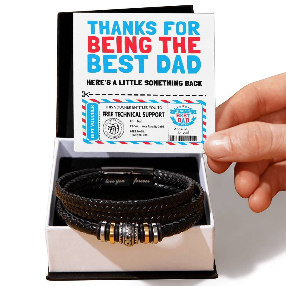 Dad Love You Forever Bracelet - Gift Voucher