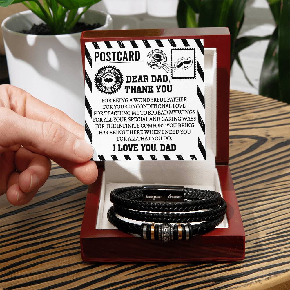 Dad Love Forever Bracelet - Thank You