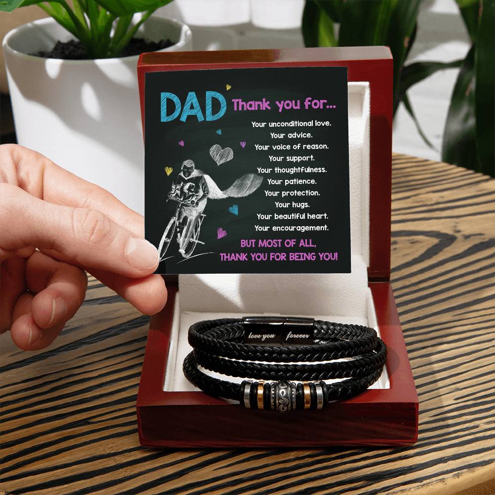 Dad Love Forever Bracelet - Thank You For