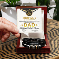 Load image into Gallery viewer, Dad Love You Forever Bracelet - Certificate of Achievement
