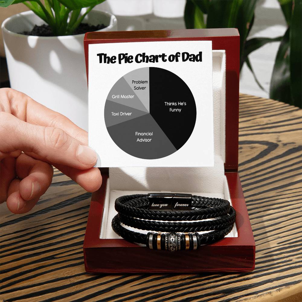 Dad Love You Forever Bracelet - Pie Chart