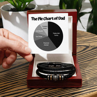 Load image into Gallery viewer, Dad Love You Forever Bracelet - Pie Chart
