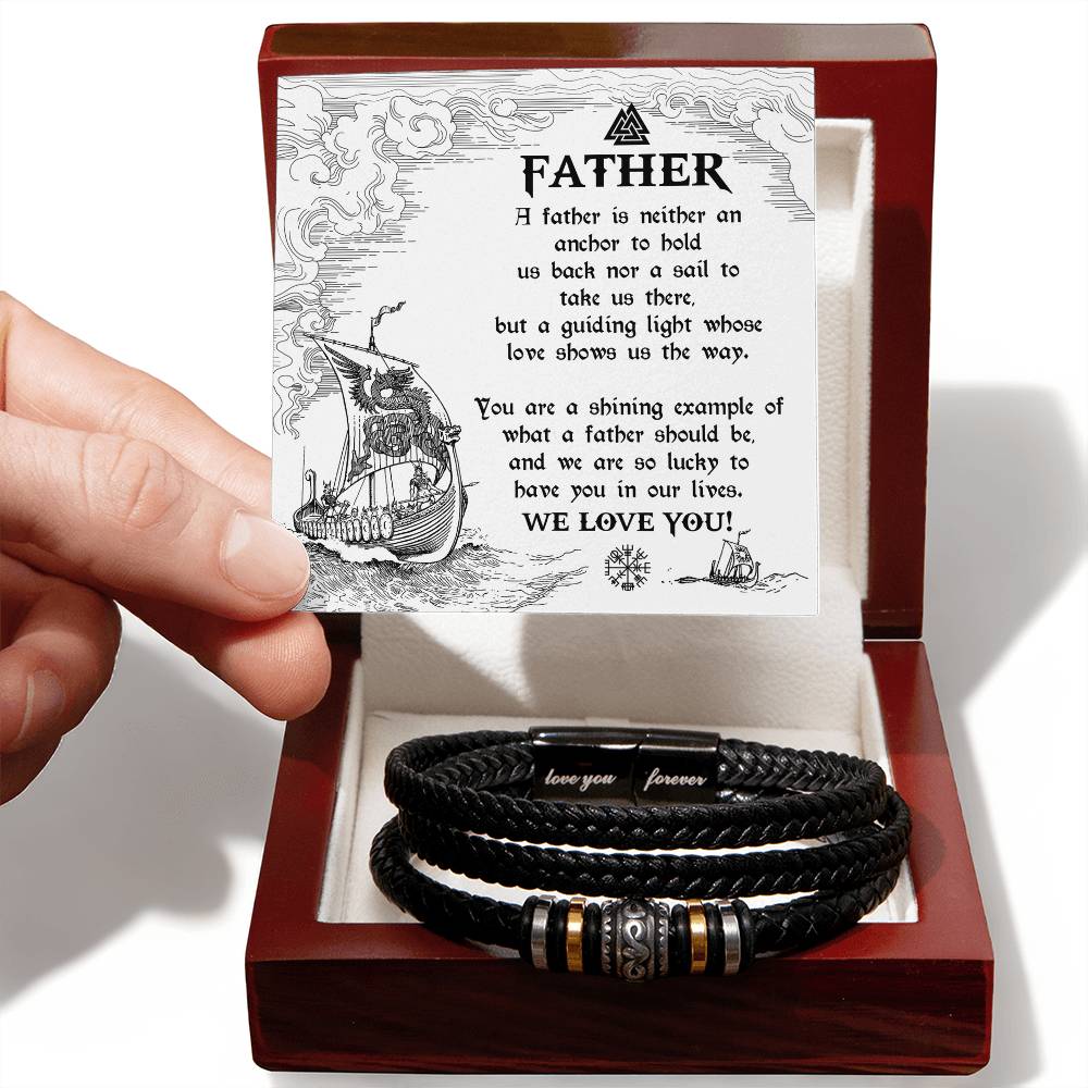 Dad Love You Forever Bracelet - An Anchor