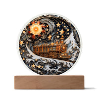 Load image into Gallery viewer, Wonderful Train Christmas - Acrylic Circle Plaque
