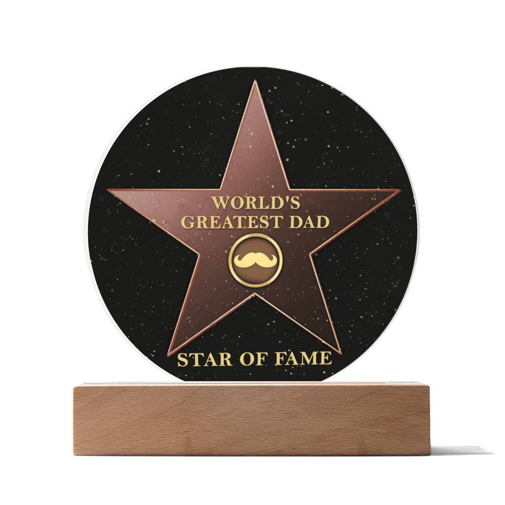 Greatest Dad - Acrylic Circle Plaque