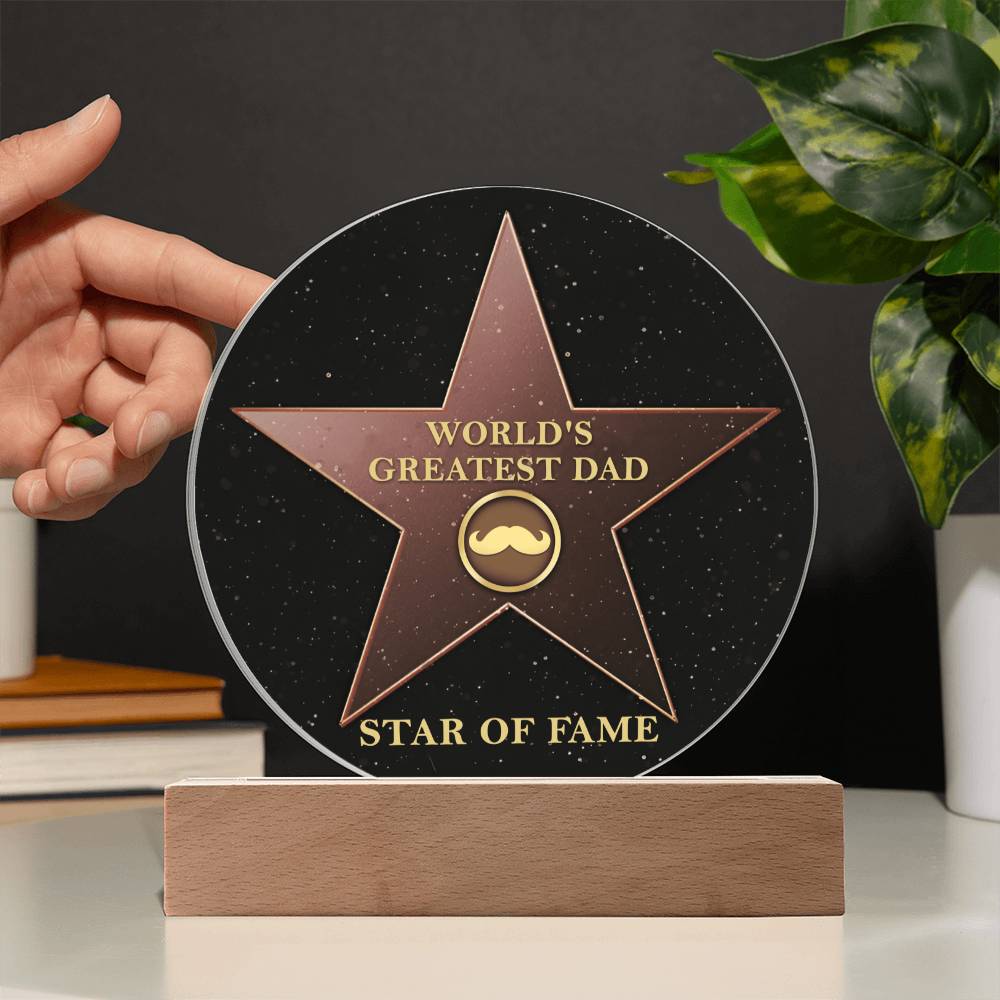 Greatest Dad - Acrylic Circle Plaque