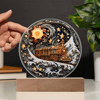 Load image into Gallery viewer, Wonderful Train Christmas - Acrylic Circle Plaque
