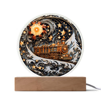 Load image into Gallery viewer, Wonderful Train Christmas - Acrylic Circle Plaque
