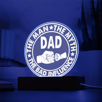 Load image into Gallery viewer, Dad Acrylic Circle Plaque - The Man
