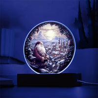Load image into Gallery viewer, Santa and Town - Acrylic Circle Plaque
