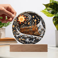 Load image into Gallery viewer, Wonderful Train Christmas - Acrylic Circle Plaque
