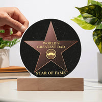 Load image into Gallery viewer, Greatest Dad - Acrylic Circle Plaque
