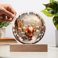 Load image into Gallery viewer, Santa Claus Comes To Town - Acrylic Circle Plaque
