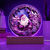 Load image into Gallery viewer, Santa In Town - Acrylic Circle Plaque
