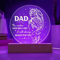Load image into Gallery viewer, Dad Acrylic Circle Plaque - Reach For You
