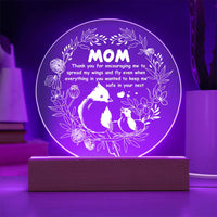 Load image into Gallery viewer, Mom Acrylic Circle Plaque - Keep Me Safe

