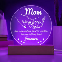 Load image into Gallery viewer, Mom Acrylic Circle Plaque - Hold My Hand

