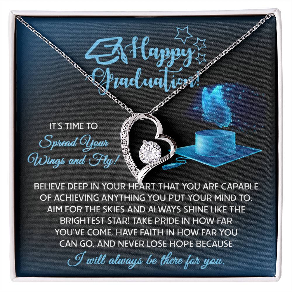 Happy Graduation Love Necklace - Spread Your Wings