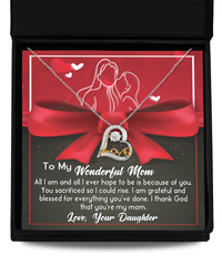 Load image into Gallery viewer, Mom Heart Necklace - Because Of You
