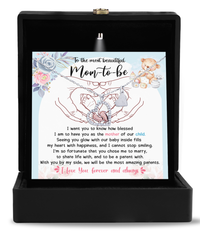 Load image into Gallery viewer, Mom To Be Baby Feet Necklace - You Chose Me
