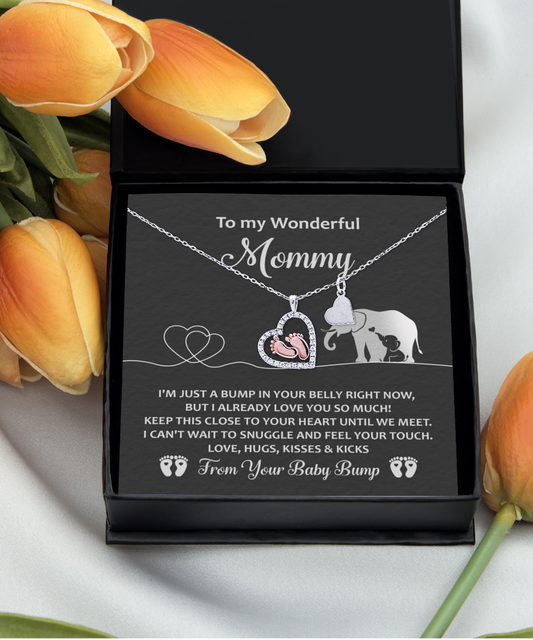 Mom To Be Baby Feet Necklace - Until We Meet