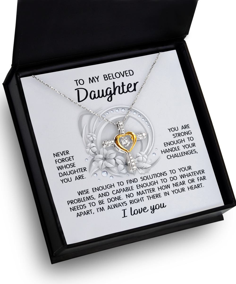 Daughter Cross Necklace - Always Right There