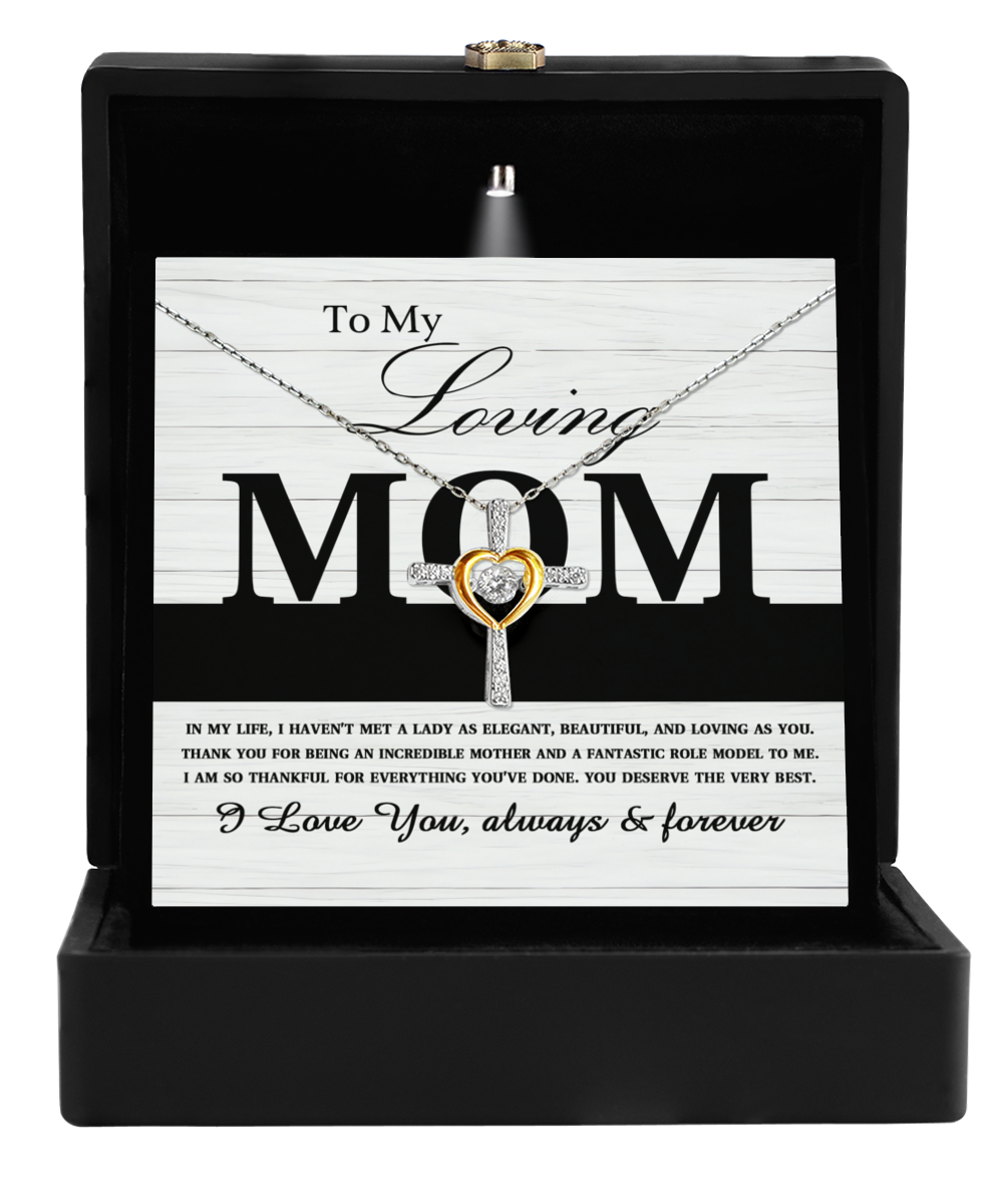 Mom Cross Necklace - Loving As You