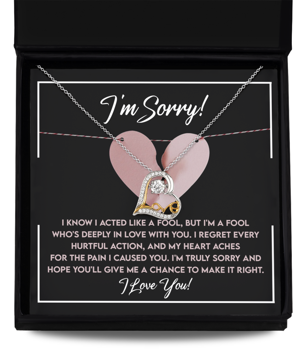 I'm Sorry Heart Necklace - Deeply In Love