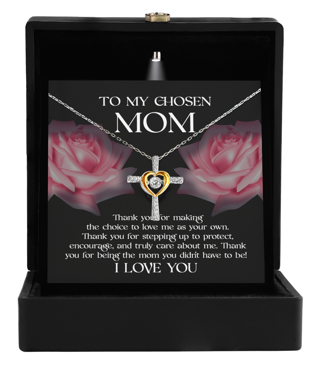 Bonus Mom Cross Necklace - Chosen