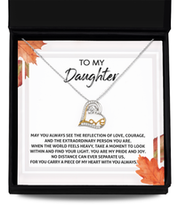 Load image into Gallery viewer, Daughter Heart Necklace - Find Your Light
