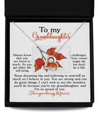 Load image into Gallery viewer, Granddaughter Heart Necklace - Do Great Things
