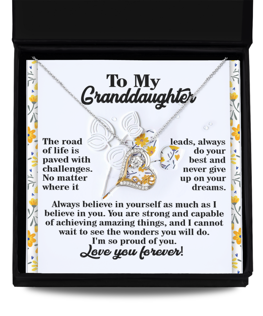 Granddaughter Heart Necklace - On Your Dreams