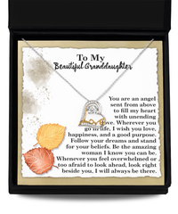 Load image into Gallery viewer, Granddaughter Heart Necklace - An Angel
