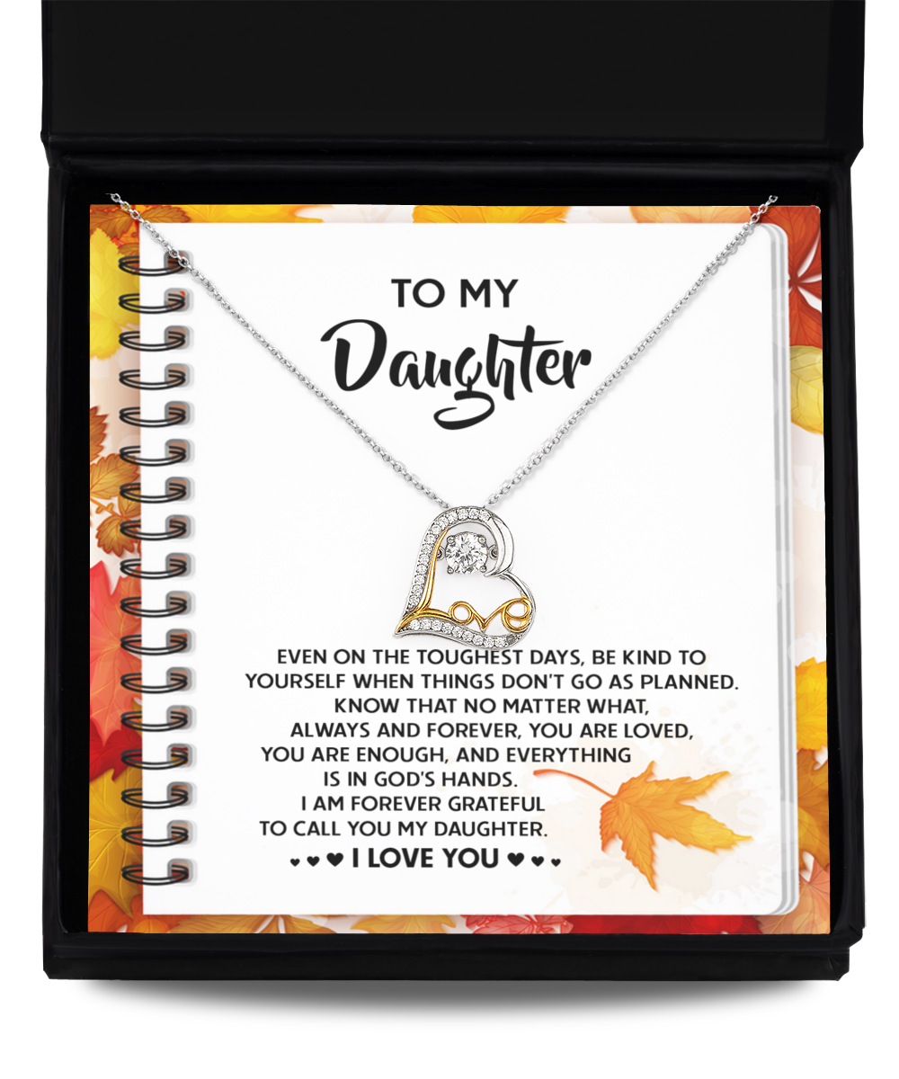 Daughter Heart Necklace - In God's Hands