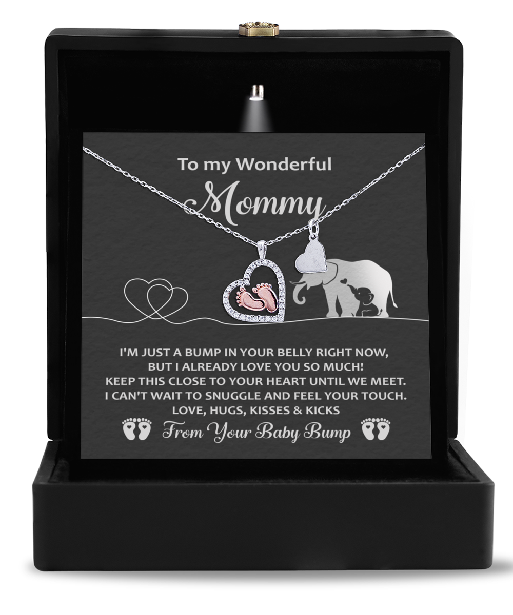 Mom To Be Baby Feet Necklace - Until We Meet