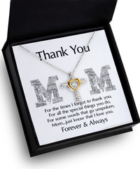 Load image into Gallery viewer, Mom Cross Necklace - Thank You
