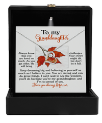 Load image into Gallery viewer, Granddaughter Heart Necklace - Do Great Things
