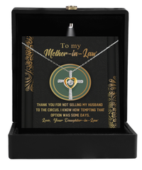 Load image into Gallery viewer, Mother in Law Cross Necklace - Thank You
