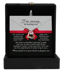 Load image into Gallery viewer, I&#39;m Sorry Heart Necklace - Sad
