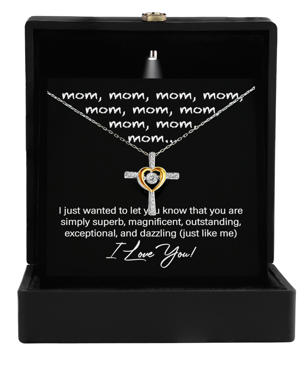 Mom Cross Necklace - Just Like Me