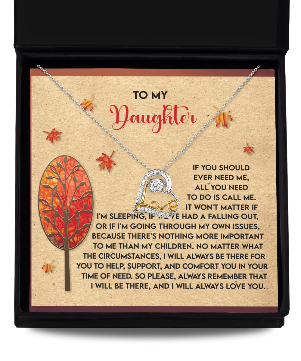 Daughter Heart Necklace - Always Love You