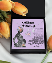 Load image into Gallery viewer, Mom To Be Baby Feet Necklace - Tiny Little Heart
