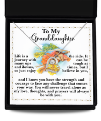 Load image into Gallery viewer, Granddaughter Heart Necklace - Never Travel Alone

