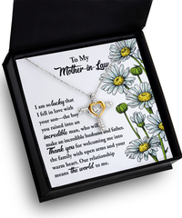Load image into Gallery viewer, Mother in Law Cross Necklace - Warm Heart
