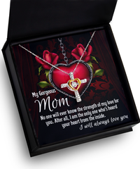 Load image into Gallery viewer, Mom Cross Necklace - Heard Your Heart
